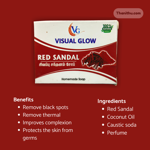 Red Sandal Bath Soap (Handmade)